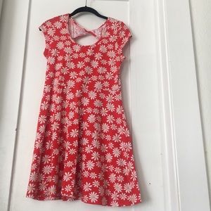 Joe B | Short Sleeve Red Floral Dress